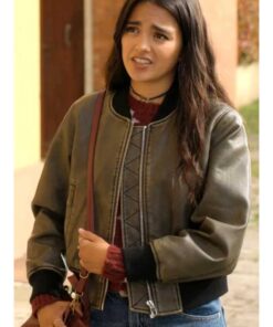La Dolce Villa Maia Reficco Leather Bomber Jacket