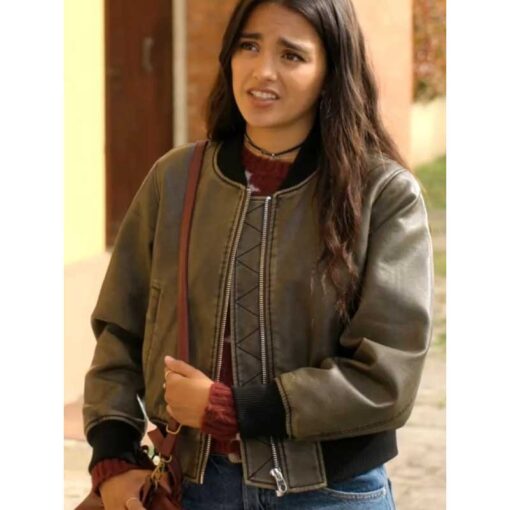 La Dolce Villa Maia Reficco Leather Bomber Jacket