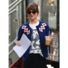 Materialists Dakota Johnson Blue Cardigan