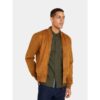 Men's Bomber Light Brown Suede Jacket