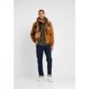 Men's Bomber Light Brown Suede Jacket