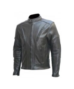 Men’s Leather Cafe Racer Biker Jacket