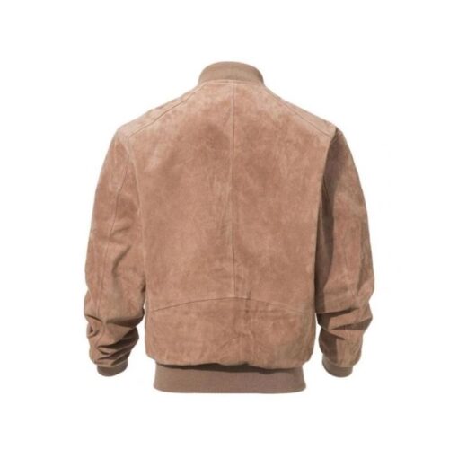 Men’s Suede Leather Bomber Jacket