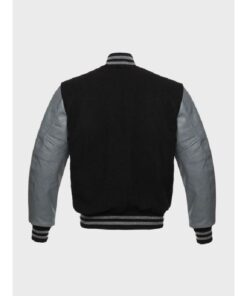 Men’s Varsity Jacket With Leather Sleeves