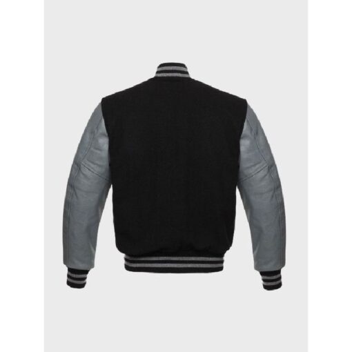 Men’s Varsity Jacket With Leather Sleeves