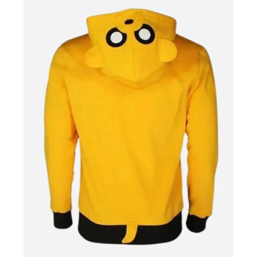 Mi Amor Yellow Oversized Zipper Hoodie For Unisex