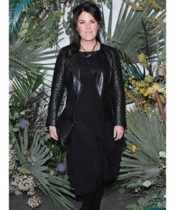 American Activist Monica Lewinsky Black Leather Motorcycle Jacket