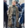 American Actress Sienna Miller Green Trench Coat
