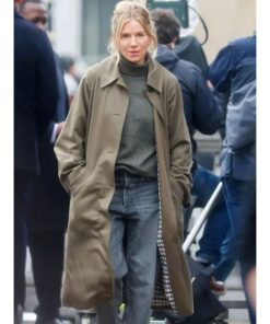 American Actress Sienna Miller Green Trench Coat