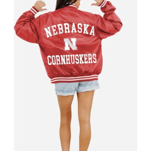 Nebraska Cornhuskers Red Varsity Bomber Jacket