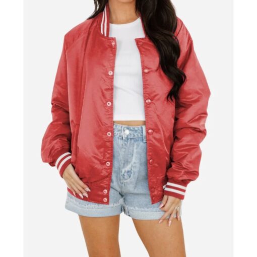 Nebraska Cornhuskers Red Varsity Bomber Jacket