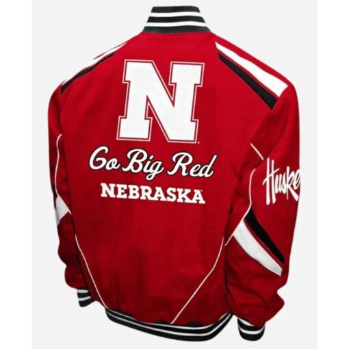 Nebraska Huskers Go Big Red Bomber Jacket For Sale
