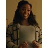 No Good Deed Teyonah Parris Windowpane Cardigan
