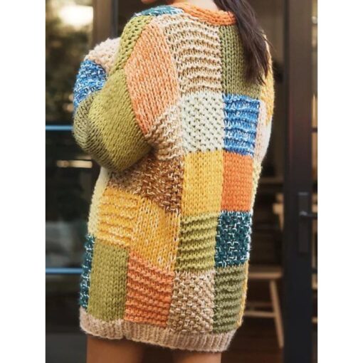 North Of North Anna Lambe Colorblock Patchwork Cardigan