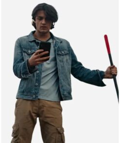 Clay Laughlin Movie On Fire Asher Angel Blue Denim Jacket