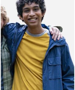Aryan Simhadri Percy Jackson And The Olympians Grover Underwood Blue Hooded Jacket