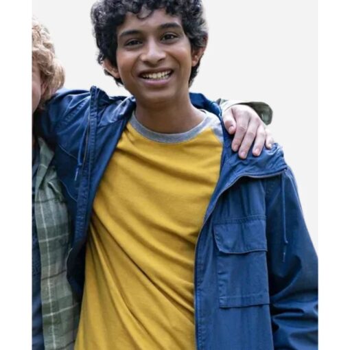 Aryan Simhadri Percy Jackson And The Olympians Grover Underwood Blue Hooded Jacket