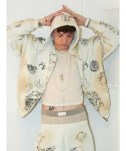 Peso Pluma Cream Hoodie