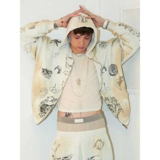 Peso Pluma Cream Hoodie