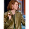 Renate Reinsve Leather Blazer