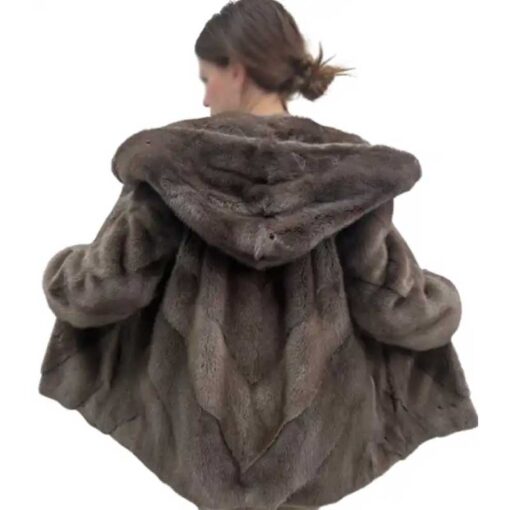 Sarah Vintage Grey Mink Fur Coat