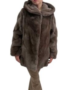 Women's Sarah Vintage Grey Mink Fur Coat