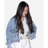 Los Angeles Dinner Selena Gomez Oversized Blue Denim Jacket