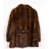 Men's Shaggy Mink Fur Vintage Brown Coat