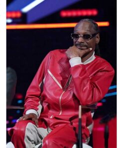 Snoop Dogg Red Leather Tracksuit