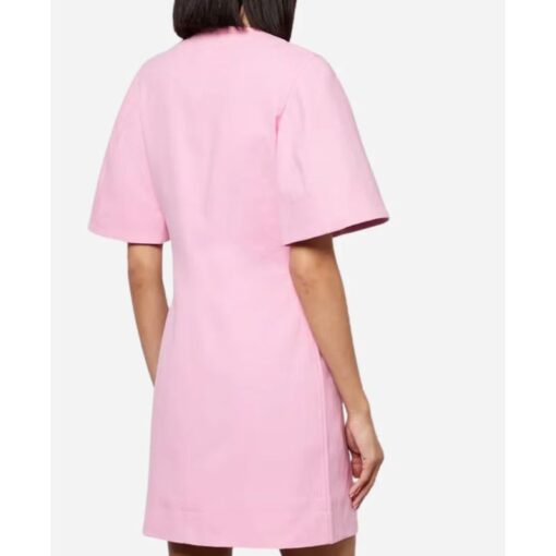 Taskmaster AU S03 Emma Holland Black Bows Pink Wrap Dress