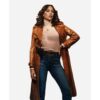 KD The Continental From the World of John Wick Mishel Prada Brown Leather Jacket