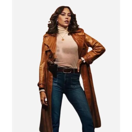 KD The Continental From the World of John Wick Mishel Prada Brown Leather Jacket