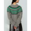 The Four Seasons 2025 Tina Fey Grey & Green Fair Isle Sweater