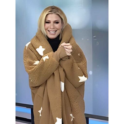 The Today Show 2025 Jill Martin Fuzzy Star Cardigan