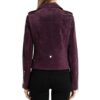 The Voice S27 Carmela Purple Suede Moto Jacket