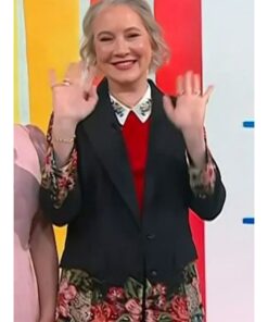 Today Show Clea Shearer Black Floral Blazer