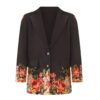 Today Show Clea Shearer Black Floral Blazer