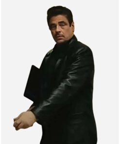 Tom Nichols Reptile Black Leather Blazer