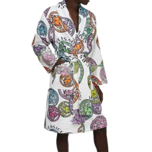 Versace Medusa Head All Over Bathrobe