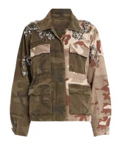 Virginia Miller Embellished Camo Jacket