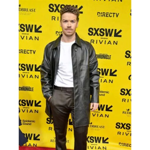 Death of a Unicorn Leather Coat