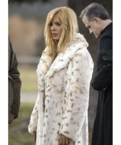 Yellowstone Beth Dutton Faux Fur Leopard Coat