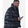 Chiefs Travis Kelce Black Puffer Jacket