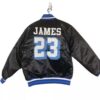 Crenshaw Black Bomber Satin Varsity Jacket