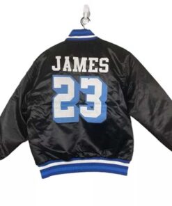 Crenshaw Black Bomber Satin Varsity Jacket