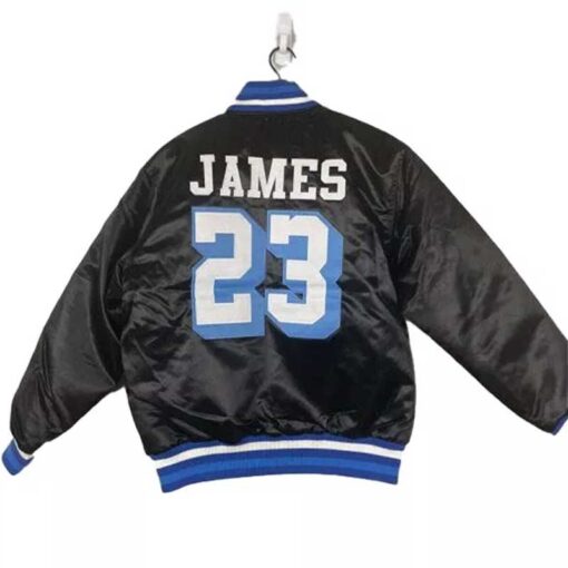 Crenshaw Black Bomber Satin Varsity Jacket