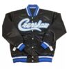 Crenshaw Black Bomber Satin Varsity Jacket