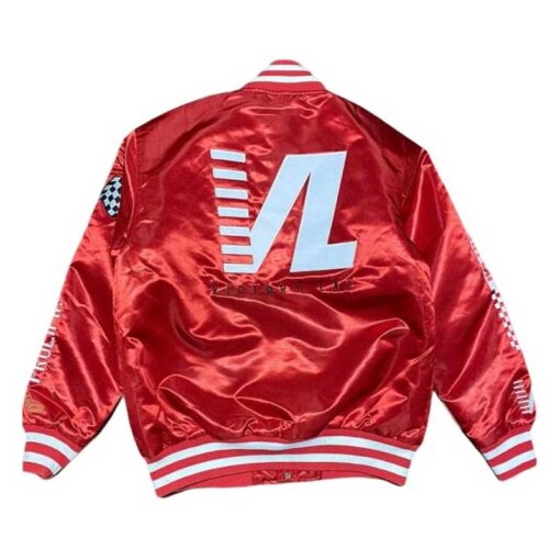 Crenshaw Victory Lap Nipsey Hussle Red Satin Jacket
