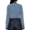 Danielle Campbell Blue Cropped Jacket