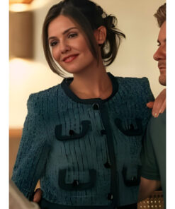 Danielle Campbell Blue Cropped Jacket